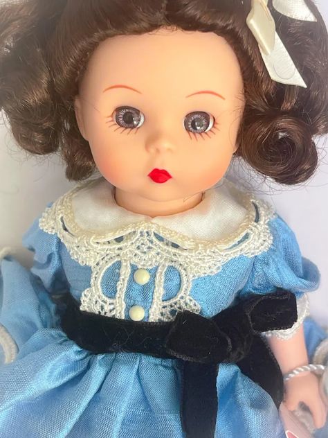 Ringlet Curls, Sparkly Eyes, Silk Jewelry, Blue Silk Dress, Madame Alexander Dolls, Alexander Dolls, Madame Alexander, New Baby Girls, The Doll