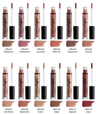 24 NYX Lip Lingerie Liquid Lipstick - Matte Finish "Full Set" *Joy's cosmetics* Nyx Lip Lingerie, Nyx Lingerie, Nyx Matte Lipstick, Lip Combos, Nyx Lip, Nyx Lipstick, Lipstick Matte, Nyx Makeup, Matte Lip Cream