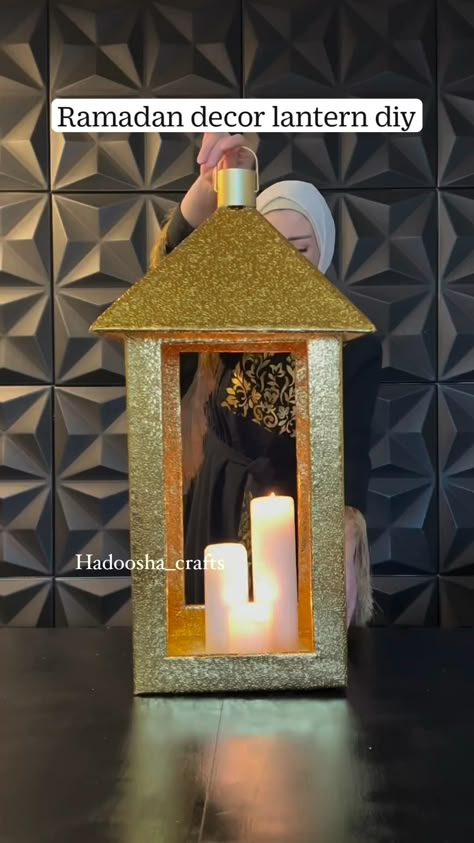 Get creative this Ramadan with DIY lantern crafts! Discover Ramadan lantern templates and craft ideas to adorn your home with handmade decor. From living room decorations to table settings, infuse Ramadan aesthetic into your space with personalized lanterns. Explore Ramadan DIY craft projects and unleash your creativity to make unique decorations. Share the joy of Ramadan with thoughtful gifts and elegant decor. Let's celebrate Ramadan Kareem with beautiful Islamic-inspired decorations and handmade crafts! Video by: hadoosha_crafts Ramadan Lantern Template, Ramadan Aesthetic, Diy Eid Decorations, Ramadan Table Decor, Ramadan Diy, Lantern Crafts, Decoraciones Ramadan, Lantern Template, Diy Lantern