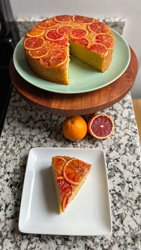 Blood Orange Upside Down Cake, Orange Upside Down Cake Recipes, Upside Down Orange Cake, Orange Ricotta Cookies, Baking Besties, Citrus Olive Oil Cake, Orange Upside Down Cake, Blood Orange Cake, Orange Ricotta