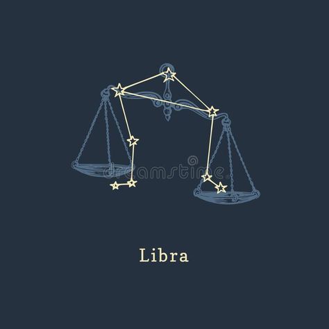 Libra Illustration Art, Libra Sign Aesthetic, Libra Aesthetic Art, Libra Illustration, Scales Illustration, Libra Zodiac Art, Libra Zodiac Signs, Libra Star Constellation, Constellations Art