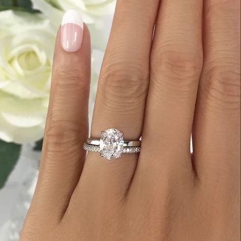 Plain Engagement Rings, Pave Wedding Bands, Halo Band, Dream Wedding Ring, Oval Solitaire Engagement Ring, Oval Engagement Ring, Cute Engagement Rings, Future Engagement Rings, Oval Engagement