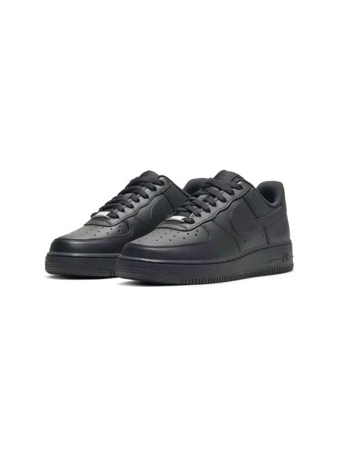 Women's Air Force 1 '07 Low Triple Black Sport Style Shoes Black         Sports & Outdoor Shoes, size features are:Bust: ,Length: ,Sleeve Length: Air Force 1 Shoes Black, Cute Nike Air Force 1 Black, Black Sneakers Aesthetic, Aesthetic Black Shoes, Black Airforce 1, Black Wishlist, Black Synthetic Nike Air Force 1 Casual Shoes, Black Forces, Air Force 1 Noir