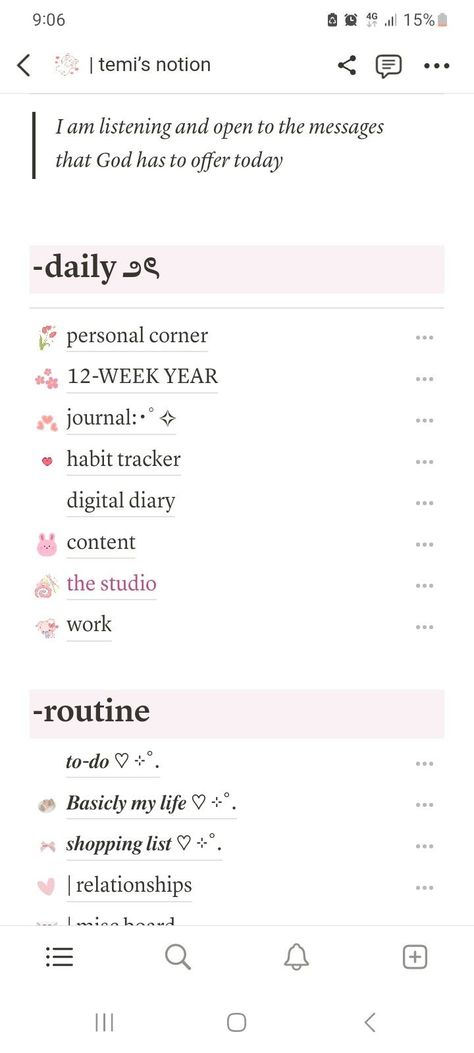 notion daily planner coquette Notion Aura Template, Coquette Notes Template, Aesthetic Notion Mobile, Notion Template Ideas Iphone, Notion Mobile Aesthetic, Notion Aesthetic Phone, Grunge Notion Template, Notion Glowup Template, Message Template Aesthetic