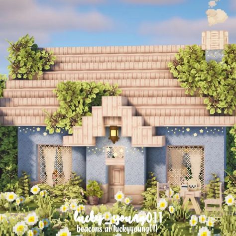 Cottagecore House Minecraft, Minecraft Creative Ideas, Minecraft Cottagecore House, Aesthetic Minecraft Builds, Description Ideas, Cottage Minecraft, Cottagecore House, Aesthetic Minecraft, Mc Ideas