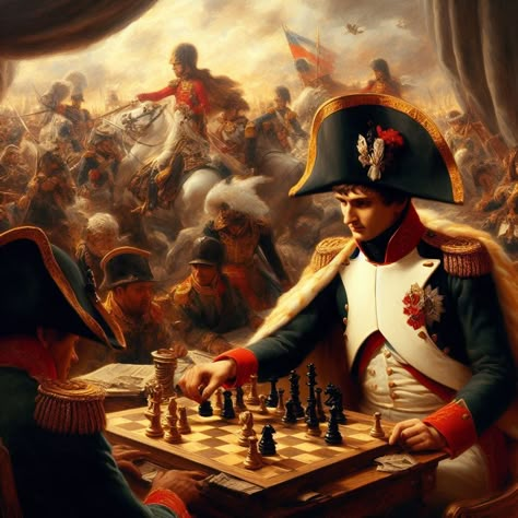 AI Napoleon Bonaparte Aesthetic, Famous Art Paintings, Modern World History, Playing Chess, Men Stuff, Napoleon Bonaparte, French History, Baroque Art, French Army