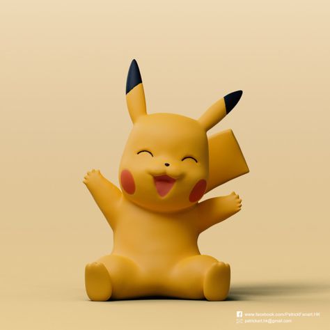 3d Pokemon, Satoshi Tajiri, Pikachu Pikachu, Stormtrooper Helmet, Christmas Villages, Clay Tutorials, Anime Figures, Disney Art, Print Pictures