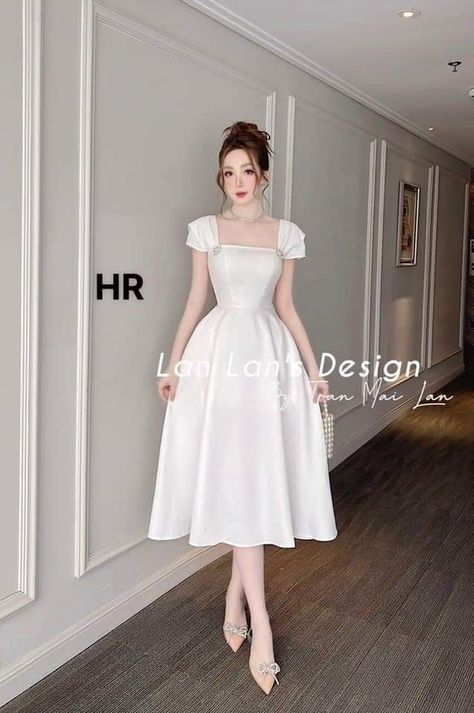 Korean Dress Aesthetic Outfit, Simple Dress Classy Elegant, Outfits Ideas Skirt, Korean Bridesmaid Dresses, Women Skirt Outfits, Outfits Aesthetic Skirt, Skirt Outfits Indian, Korean Dress Elegant, Skirt Outfits Spring