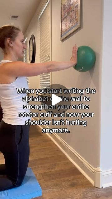 12M views · 394K likes | Stephanie Ridgway on Instagram: "Shoulder Strength and Stability are both important when treating a shoulder injury. The shoulder is a joint that has a lot of motion in a lot of different directions and any instability can cause pain and injury. It’s important to keep the small muscles that stabilize the joint strong.

This is one of my favorite exercises for working on shoulder stability. It looks simple but it’s actually a lot harder than it looks!

If you’re dealing with shoulder pain or injury and need help or guidance comment “Shoulder Help!”

#shoulderpain #shoulderpainrelief #shouldermobility #shoulderstability #rotatorcuffrehab" Rotator Cuff Rehab, Exercise Shoulder, Bursitis Shoulder, Shoulder Mobility Exercises, Shoulder Rehab Exercises, Small Muscles, Rotator Cuff Exercises, Shoulder Rehab, Shoulder Injury