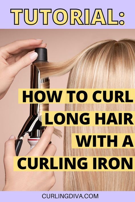 Curl Hair With A Curling Iron, How To Curl Long Thick Hair Tutorials, 1 Inch Curling Iron Hairstyles Long Hair, How To Curl Long Straight Hair, How To Curl Long Layered Hair, Loose Curls With Curling Iron, Curling Long Hair With Curling Iron, 2 Inch Curling Iron Hairstyles, Best Way To Curl Long Hair