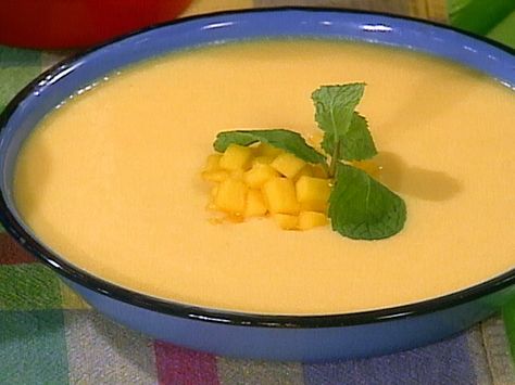 Pack-and-Pour Mango Soup from FoodNetwork.com Mango Soup, Cold Soups, Smart Oven, Air Fryer Oven Recipes, Bar Food, Cold Soup, Oven Recipes, Homemade Soup, Food Network