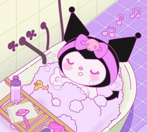 Singing In The Bathroom, Dark Kawaii, Hello Sanrio, Hello Kitty Art, Sanrio Wallpaper, Hello Kitty Iphone Wallpaper, Kawaii Plushies, Cartoon Gifs, Cool Animations