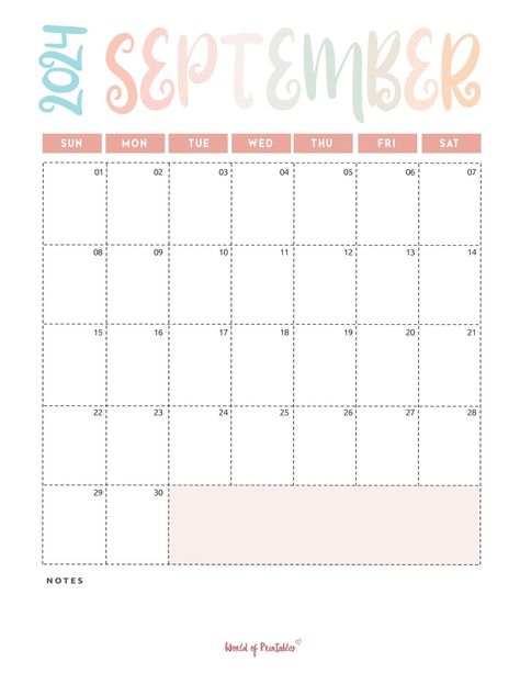 September Printable Calendar 2024, Cute September Calendar 2024, Calendar September 2024, September 2024 Calendar, September Calendar 2024, Bullet Journal On Ipad, Inspirational Quotes Calendar, Printable Calendar Design, Free Calendars