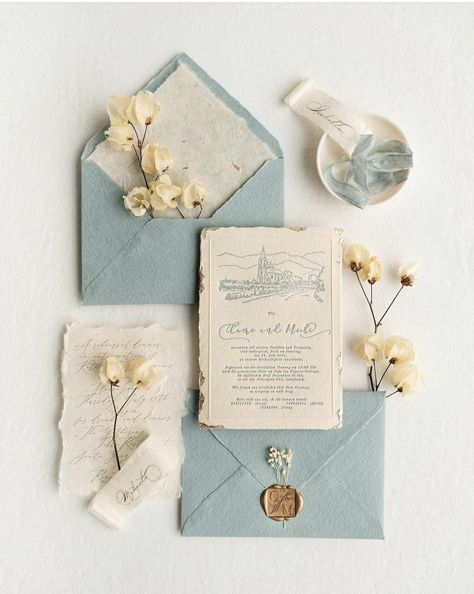 Dare To Dream, Our Anniversary, Wedding Invitation Inspiration, Letterpress Wedding, Luxury Weddings, Blue Wedding Invitations, Invitation Inspiration, Invitation Card Design, Wedding Mood