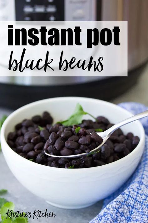 Beans Instapot, Pressure Cooker Black Beans, Instant Pot Black Beans, Mexican Black Beans, Ip Recipes, How To Soak Beans, Black Bean Recipes, Cooking Dried Beans, Cooking Black Beans