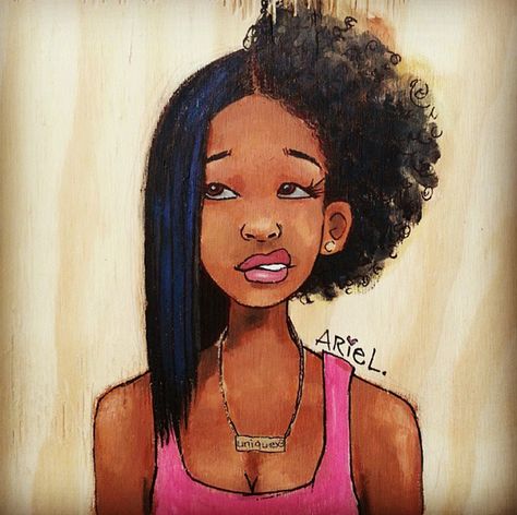 Natural Hair vs. Natural Straight Hair= This could literally be a picture of me!! Too funny! Twisted Hair, Natural Hair Art, Pelo Afro, Hair Guide, Going Natural, Girl Problems, Natural Hair Journey, Hair Weave, Black Women Art