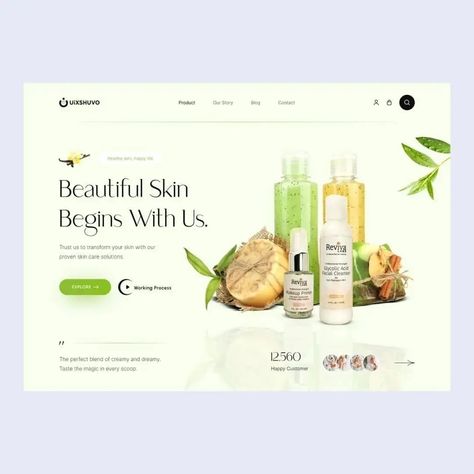 Skin Care Website UI\/UX Design🔥 Addtional, If you are looking for a professional website service, I’m here to bring your vision to life. We offer in our service : 1. Custom Web Design 2. Responsive Design 3. E-commerce Solutions 4. Content Management 5. SEO 6. UX Design 7. Maintenance & Support 8. Analytics & Reporting Elevate your online presence with our comprehensive Web Design Services. . . . Posted by • @webdesignssphere #ui #userexperience #uidesign #uidesigner #interface... Skin Care Website Design, Skin Care Website, Website Ui Ux Design, Website Landing Page Design, Website Landing Page, Natural Face Skin Care, Custom Web Design, Website Services, Modern Website