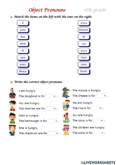 Object Pronouns Worksheets For Kids, Object Pronouns Grammar, Subject And Object Pronouns Worksheets, Object Pronouns Worksheets, Primary English Teaching, Pronoun Worksheet, Subject And Object Pronouns, Pronoun Grammar, Pronouns Exercises