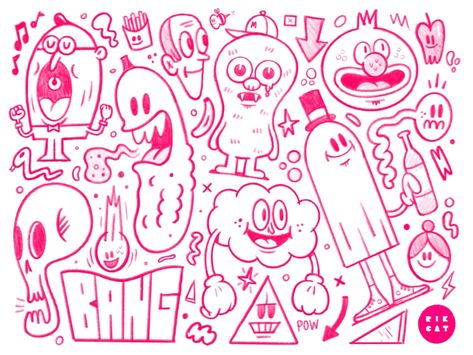 Doodle Characters, Cartoon Style Drawing, Handpoke Tattoo, Graffiti Doodles, Doodle Illustration, Flash Art, Graffiti Lettering, Illustration Character Design, Illustration Artists