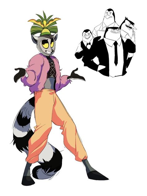 King Julien Fanart, King Julian Madagascar, Disney Characters Genderbend, Dreamworks Madagascar, King Julian, Madagascar Movie, Character Design Tips, King Julien, Penguins Of Madagascar