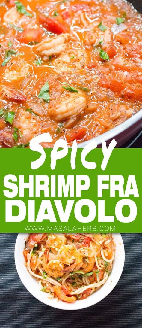 Blackened Recipes, Polenta Grits, Shrimp Fra Diavolo Recipe, One Pot Shrimp, Shrimp Diablo, Fra Diavolo Recipe, Diablo Sauce, Shrimp Fra Diavolo, Recipe Easy Quick