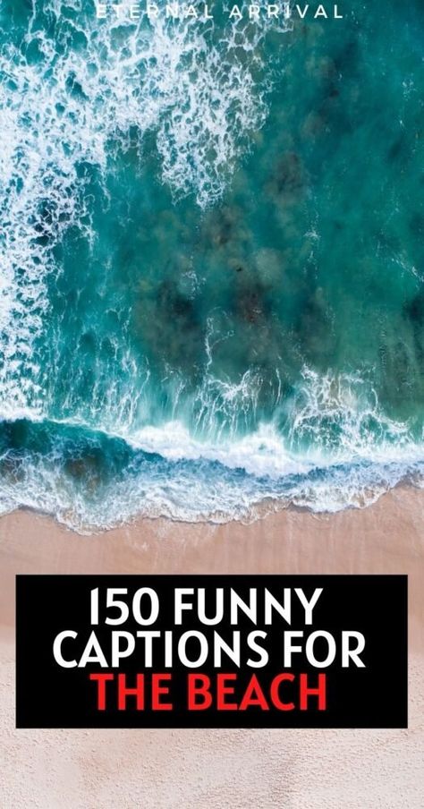 150 Shell-arious Beach Puns for Summery Instagram Captions Funny Beach Captions Hilarious, Beach Humor Hilarious, Sea Puns, Funny Beach Captions, Caption For Beach Photos, Water Captions, Short Beach Quotes, Ocean Captions, Ocean Puns