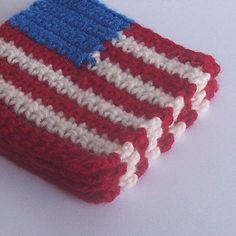 American Flag Crochet Coasters - Set of 4 Patriotic Red White and Blue Coasters Primitive Americana Flag. $15.00, via Etsy. Crochet Blanket Blue, Crochet Flag, American Flag Crochet, Blue Coasters, American Crochet, Primitive Americana, Crochet Coaster Pattern, Crochet Potholders, Crochet Dishcloths