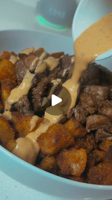 Potato Bowl, Steak Dinner, Full Meal Recipes, Steak Recipes, Beef Recipes, Potato, Steak, Easy Meals, Bowl