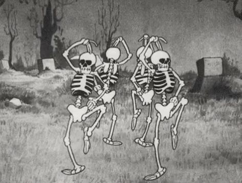 Skeleton Dance GIF - Skeleton Dance Party - Discover & Share GIFs Halloween Soundtrack, Skeleton Dance, 10 Interesting Facts, The Rocky Horror Picture Show, Dancing Gif, Dancing Aesthetic, Spooky Scary, Disney Life, Old Cartoons