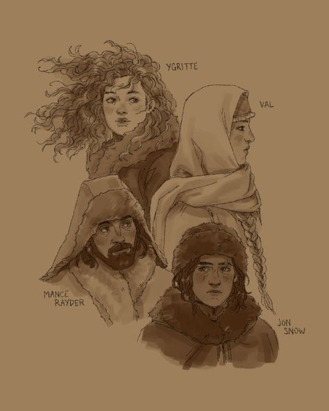 some wildlings (including mance for an anon a while ago!) + jon