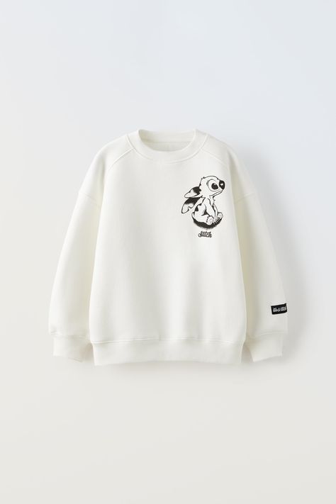 Zara LILO & STITCH © DISNEY SWEATSHIRT | Yorkdale Mall Disney Sweatshirt, Zara Sweatshirt, Disney Print, Disney Sweatshirts, Round Neck Sweatshirts, Lacing Sneakers, Athletic Apparel, Knitwear Tops, Girl Sweatshirts