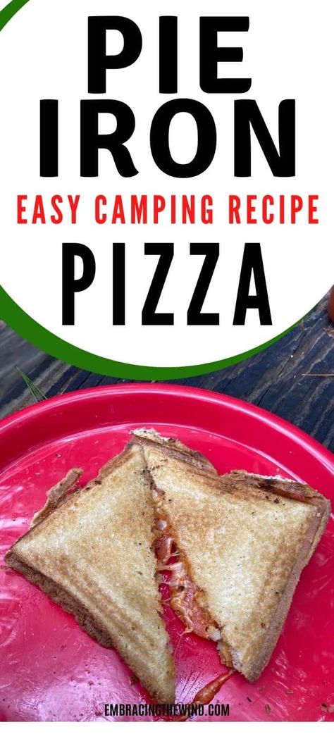 This is the easiest pie iron pizza recipe. It may not be the finest in camping food, but it sure is delicious! Pie iron pizzas are our favorites! Pie Iron Pizza, Camping Pizza, Campfire Pies, Pie Iron Recipes, Camping Food Make Ahead, Veggie Pies, Pie Iron, Pizza Pockets, Make Your Own Pizza