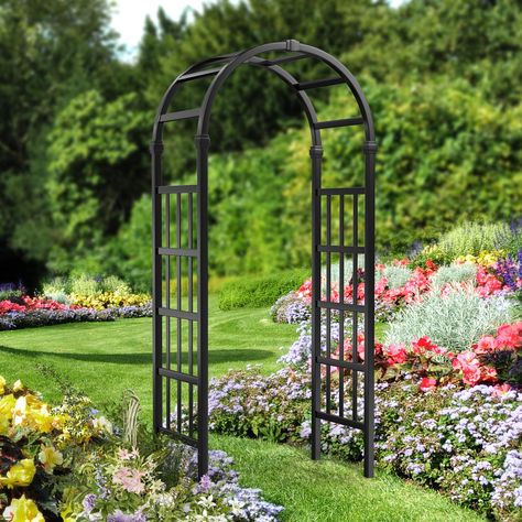 PRICES MAY VARY. Elegant Arch: Elegant white is suitable for weddings, classy parties and just about any occasion. Whether standing alone or covered with climbing vines and flowers, these outdoor arch add a striking focal point to your event. Adding grace and prominence to any outdoor venue with the Arbor features squared lattice side panels Garden Arbor: Place the arbor as an entrance or gate to instantly give it a more sophisticated and a lush look. Trellis for Climbing Plants Outdoor- These g Pvc Arbor, Pvc Wedding Arch, Outdoor Arch, Climbing Plants Outdoor, Arch Backdrop Stand, Types Of Climbing, Trellis Garden, Square Lattice, Backyard Lawn