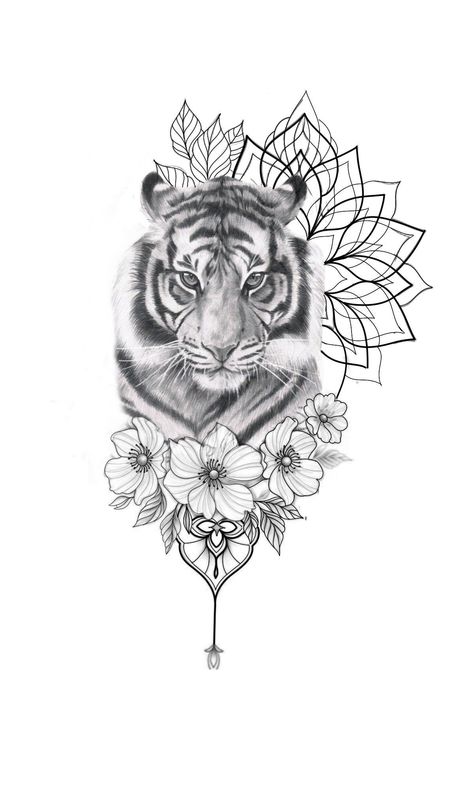 Animal Thigh Tattoo, Animals Tattoos, Tattoo Tiger, Dragon Tattoo Ideas, Simple Tattoos For Women, Arrow Tattoo Design, Animal Tattoo Ideas, Lion Head Tattoos, Hand And Finger Tattoos