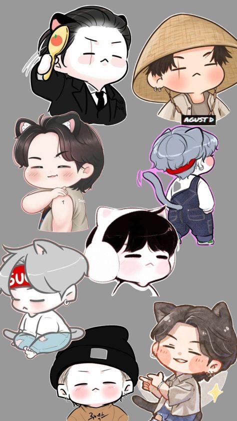 Bts Cartoon Pic, Suga Chibi Cute, Yoongi Cartoon, Suga Cute Wallpaper, People Agust D, Agust D-2 Wallpaper, Yoongi Drawing, Suga Drawing, Suga Anime