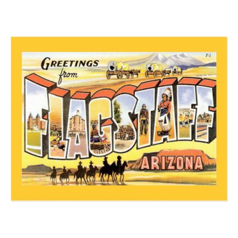 Greetings from Flagstaff, Arizona Postcard Vegas Postcard, Greetings From Postcard, City Of Las Vegas, Flower Postcard, Old Vegas, Vintage Postcards Travel, City Postcard, Nevada State, Las Vegas City