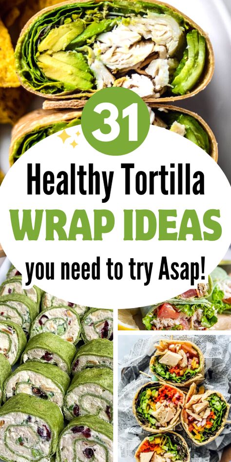 tortilla wrap ideas Easy Wraps For Lunch, Wrap Ideas For Lunch, Tortilla Wrap Ideas, Healthy Tortilla Wraps, Wrap Recipes For Lunch, Tortilla Wrap Recipe, Healthy Lunch Wraps, Easy Wraps, Wraps For Lunch