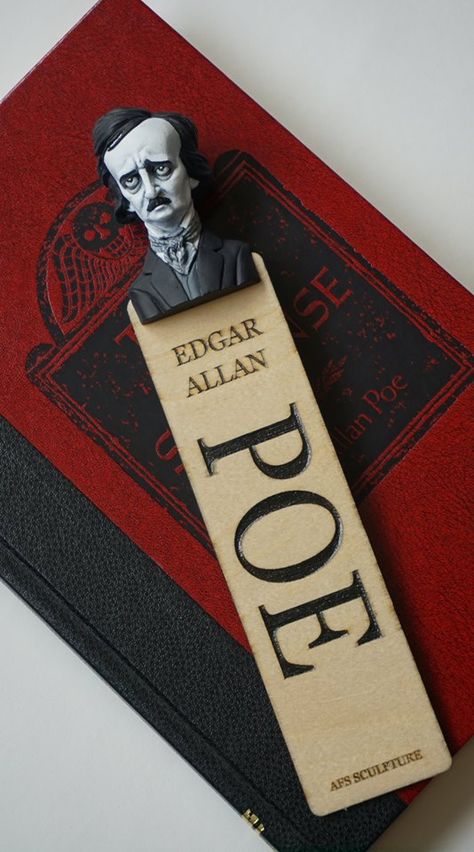 Invisible Things, Alex Smith, Caricature Gifts, Bookmarks For Books, Unique Bookmark, Edgar Allen Poe, Resin Acrylic, The Gothic, Edgar Allan