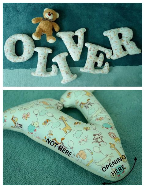 Diy Fabric Letters Sewing, Plush Toy Sewing Pattern Free, Sewing Alphabet Letters, Fabric Letters Pattern Free Printable, Nursery Sewing Projects, Sewing Letters On Fabric, Fabric Letters Diy, Fabric Toys Diy Free Pattern, Soft Toys Diy