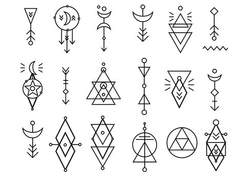 Geometric Tatoos, Geometric Shape Tattoo, Small Geometric Tattoo, Cave Painting, Shapes Vector, Finger Tattoo Designs, Stick N Poke, Shape Tattoo, Muster Tattoos