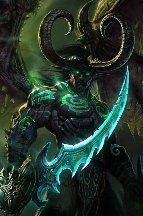 Warcraft Heroes, Illidan Stormrage, Arte Zombie, Warcraft Characters, Ragnarok Anime, Warcraft Art, Demon Hunter, Art Gallery Wallpaper, Demon Art