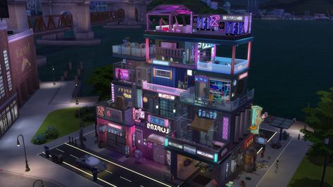 Cyberpunk Bloxburg House, Bloxburg Cyberpunk City, Sims 4 Cyberpunk Build, Bloxburg Futuristic, Sims Cyberpunk, Sims 4 Cyberpunk, Minecraft Cyberpunk, Bloxburg Inspiration, Futuristic Anime