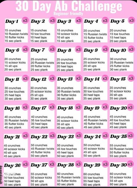 Teen Workout Plan, Month Workout Challenge, 30 Day Ab Challenge, Summer Body Workout Plan, 30 Day Abs, Workouts For Teens, Ab Challenge, Month Workout, Workout Routines For Beginners