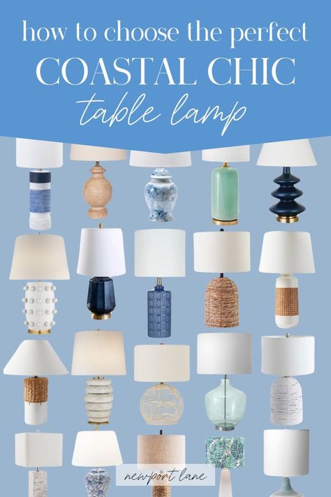 Illuminate your coastal interior with our guide on How to Choose The Perfect Table Lamp: Coastal Edition! Discover the best Room Lights to enhance your space and create a serene coastal ambiance. From stylish Room Lamp options to practical Living Room Lighting tips, find the ideal Table Lamp to complete your coastal-inspired decor. Coastal Lamps Living Room, Modern Coastal Lighting, Nightstand With Lamp, Living Room End Table Lamps, Coastal Floor Lamps, Coastal Lamps, Practical Living Room, Coastal Design Style, Nautical Lamps