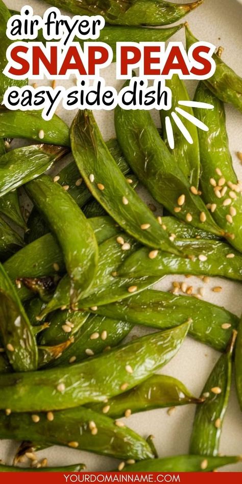 Air Fryer Snap Peas  for side dish Pinterest pin. Roasted Snap Peas, Snap Pea Recipe, Snap Peas Recipe, Nutritious Dinner, Snap Pea, Healthy Side Dish, Healthy Side, Healthy Sides, Snap Peas