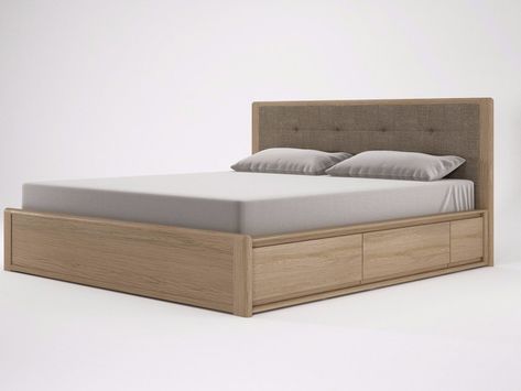 Download the catalogue and request prices of Circa17 | king size bed By karpenter, wooden king size bed design Hugues Revuelta, circa17 Collection King Size Bed Designs, Wooden King Size Bed, Bed Designs With Storage, Simple Bed Designs, Colors Bedroom, Platform Bed Designs, Bed Headboard Design, Cama King Size, Wooden Bed Design