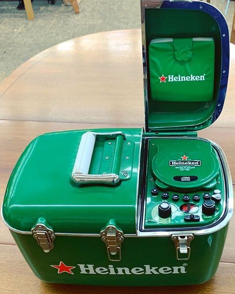 #Heineken cooler/radio combo?! I'm in. Grab this #ThriftStoreScore from our Union NJ location!  #MyUniqueFinds Pr Kit, Beer Case, Cooler Ideas, Retail Marketing, Caricature Sketch, Seed Kit, Food Photography Props, Press Kit, Food Packaging Design