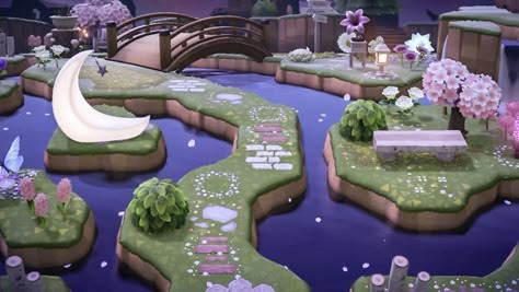 Fairy Core Ideas Animal Crossing, Acnh Fairycore Build Ideas, Dreamy Animal Crossing Island, Acnh Dreamy Island, Fairy Path Animal Crossing, Acnh Fairy Tale Designs, Acnh Space Fillers Fairycore, Fairy Core Animal Crossing Codes, Acnh Fairy Path