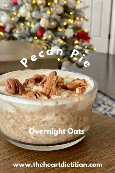 An image of pecan pie overnight oats in a dish. Pecan Overnight Oats, Heart Healthy Breakfast, Heart Healthy Recipes Low Sodium, Dessert For Breakfast, Cholesterol Foods, Low Cholesterol Recipes, Pie Flavors, Fall Recipes Healthy, Lower Your Cholesterol