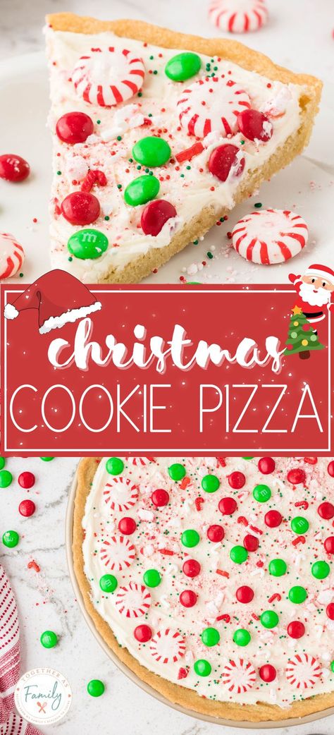 Christmas Cookie Pizza, Cookie Dough Pizza, Sugar Cookie Pizza Recipe, Sugar Cookie Dough Ideas Store Bought, Pillsbury Sugar Cookie Dough Recipes, Pillsbury Sugar Cookie Dough Ideas, Sugar Cookie Dessert Pizza, Pillsbury Christmas Cookies, Pizza Party Food